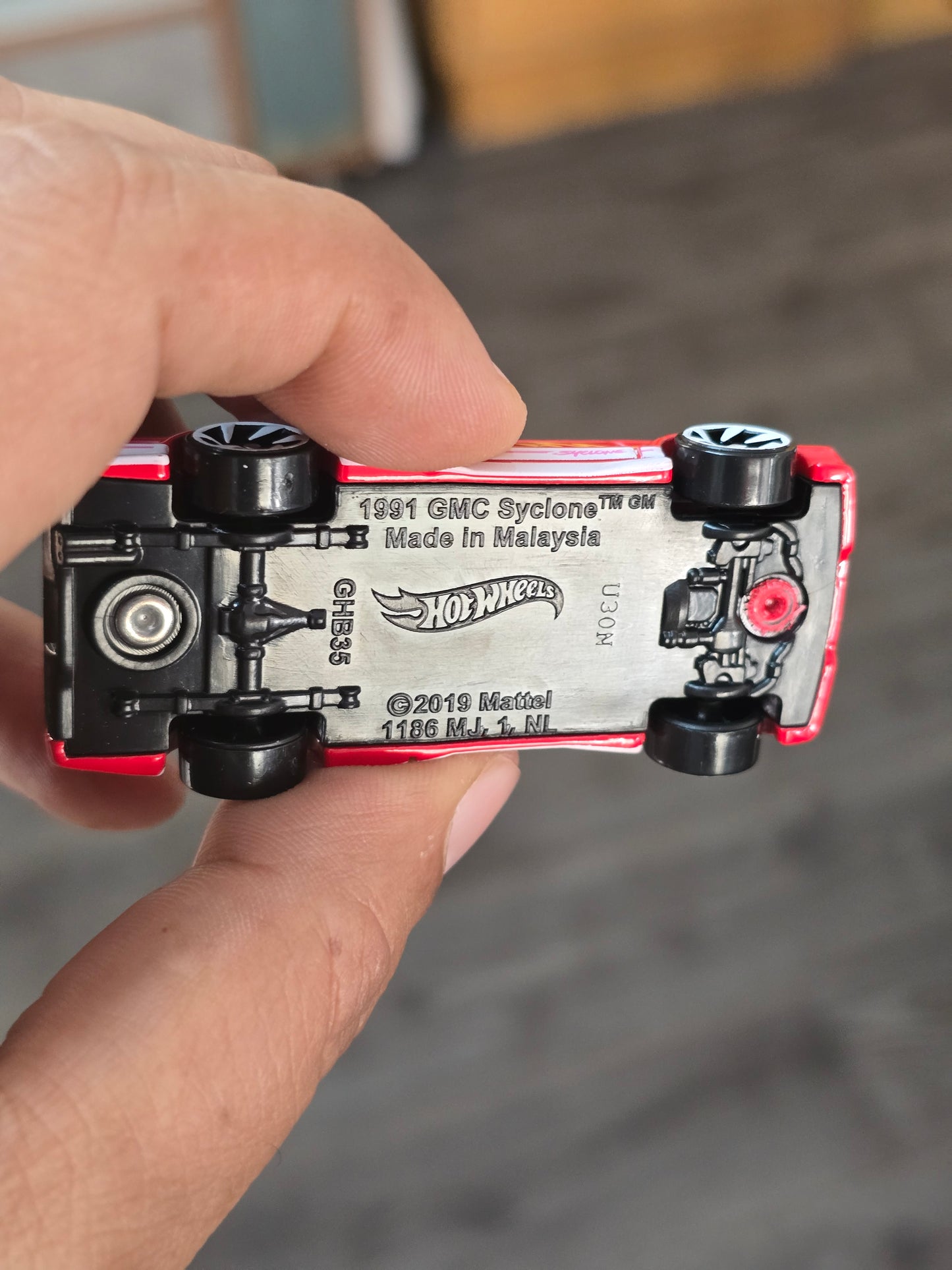 Hot Wheels 1991 GMC Syclone - Red With White Graphics (Uncarded - New)