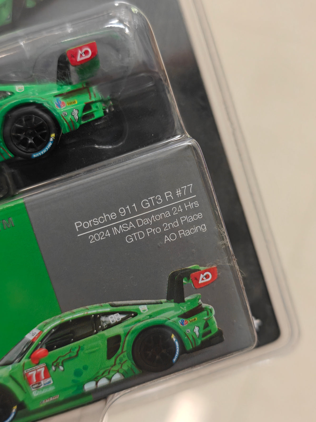 Mini GT Rexy Porsche 911 GT3 R #77 AO Racing #889 (GTD Pro 2nd Place)