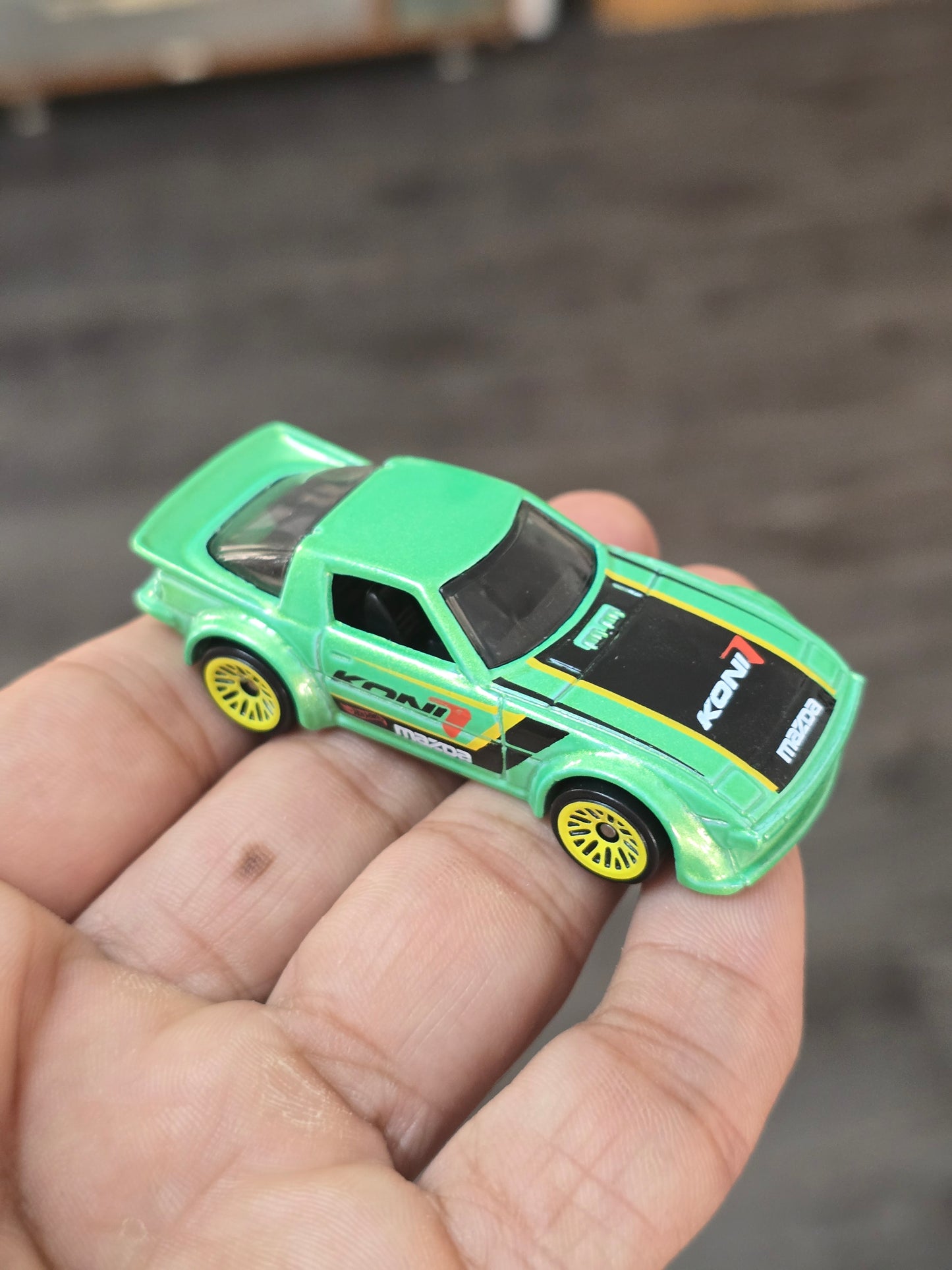Hot Wheels Mazda RX-7 Koni - Green (Uncarded - New)