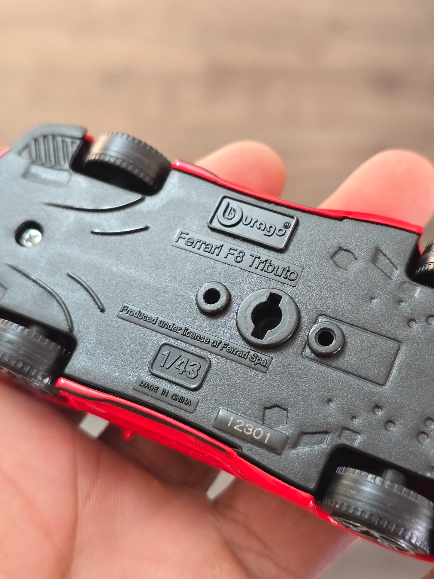 1:43 Bburago Ferrari F8 Tributo - Red (Uncarded - New)