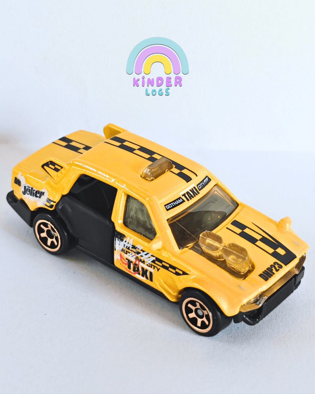 Silver Series Hot Wheels Batman Joker Time Attaxi - Yellow (Uncarded - New) - Kinder Logs