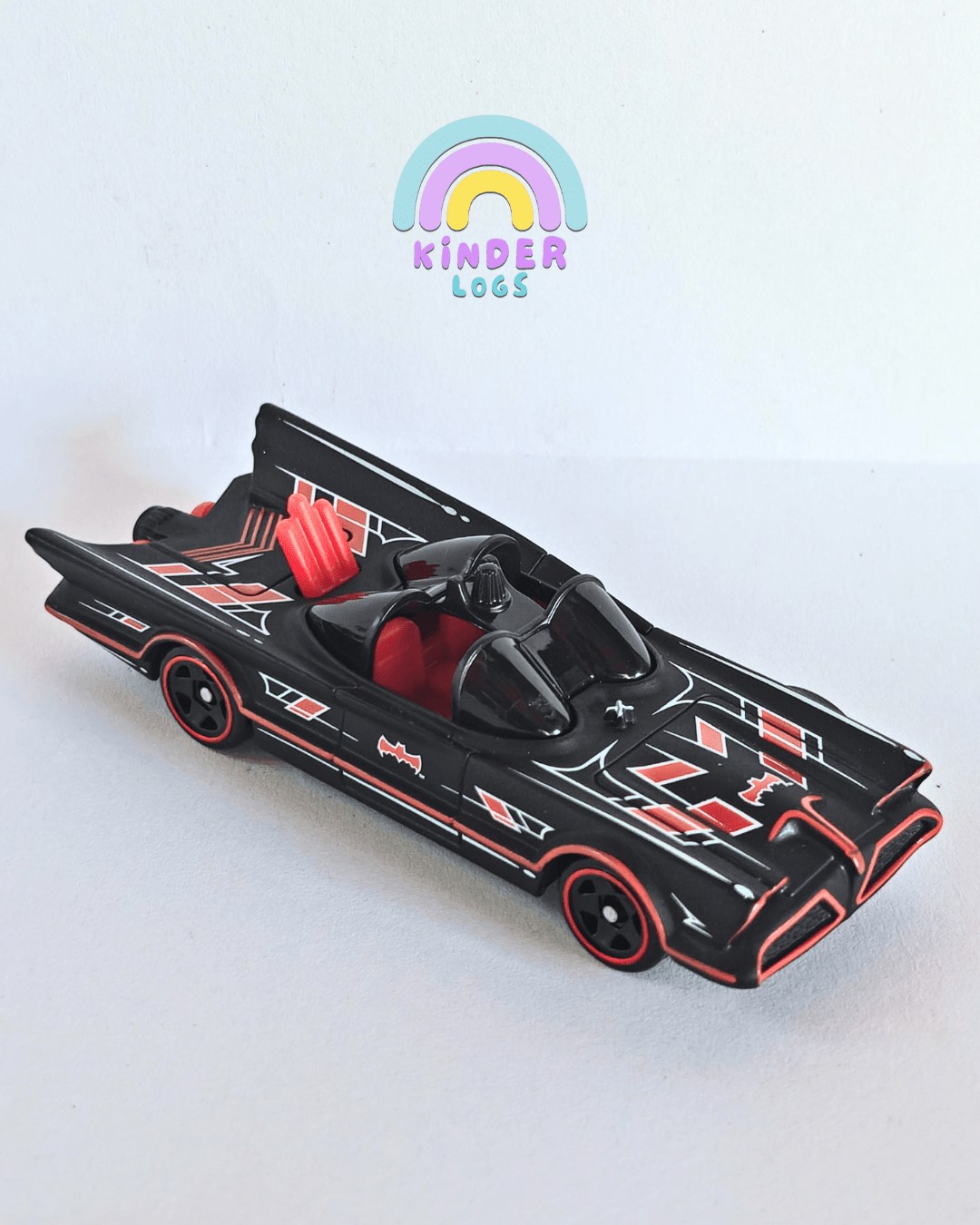 Silver Series Hot Wheels Classic TV Series Batmobile - Matte Black (Uncarded - New) - Kinder Logs