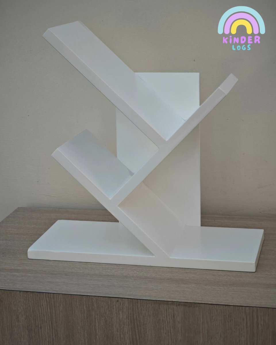Table - Top Book Shelf - Tree Design - Kinder Logs