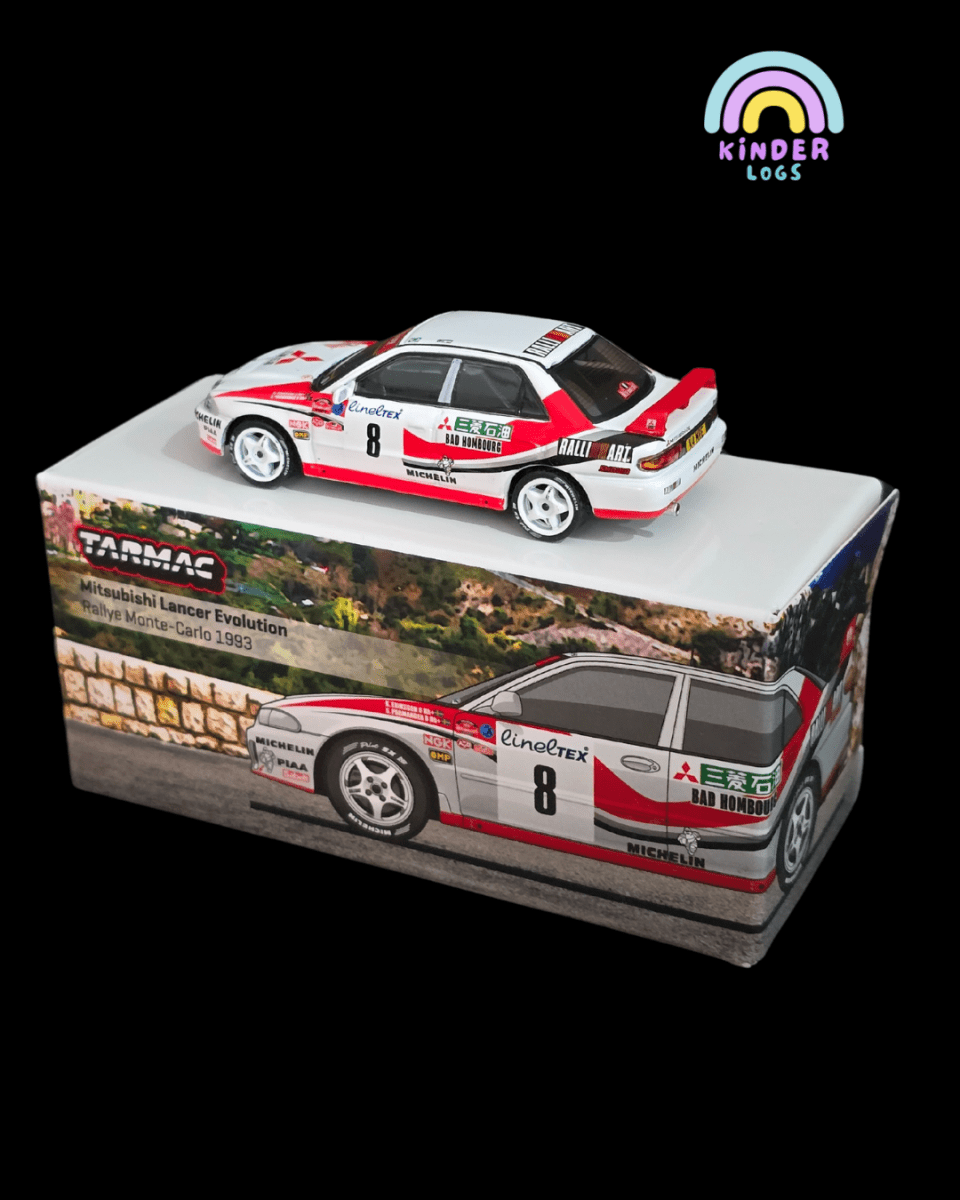 Tarmac Works Mitsubishi Lancer Evolution (Rallye Monte - Carlo 1993) - Kinder Logs