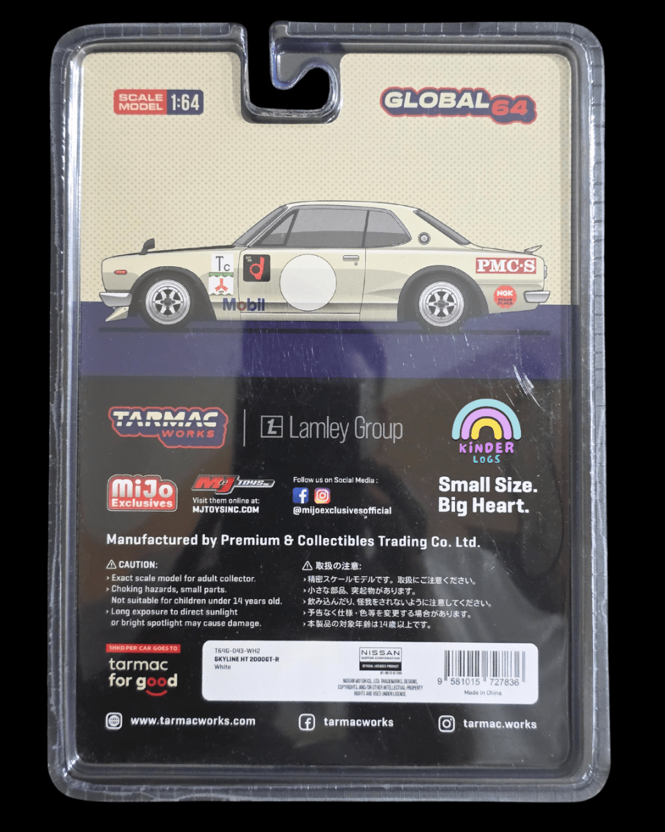 Tarmac Works Nissan Skyline HT 2000 GT - R - Mijo Exclusives (Limited Edition) - Kinder Logs