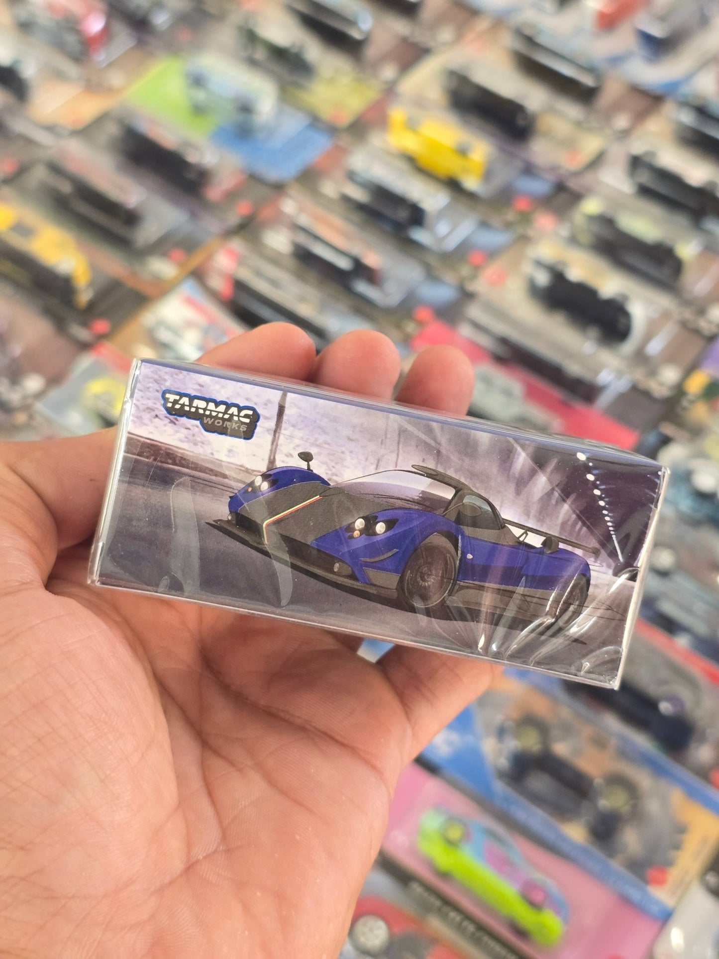 Tarmac Works Pagani Zonda Cinque Blu Francia - Kinder Logs