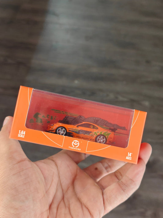 Time Micro Toyota Supra A80Z - Orange (Pre-Owned Car) - Kinder Logs
