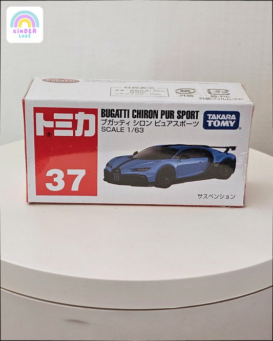 Tomica Bugatti Chiron Pur Sport (Model No 37) - Kinder Logs