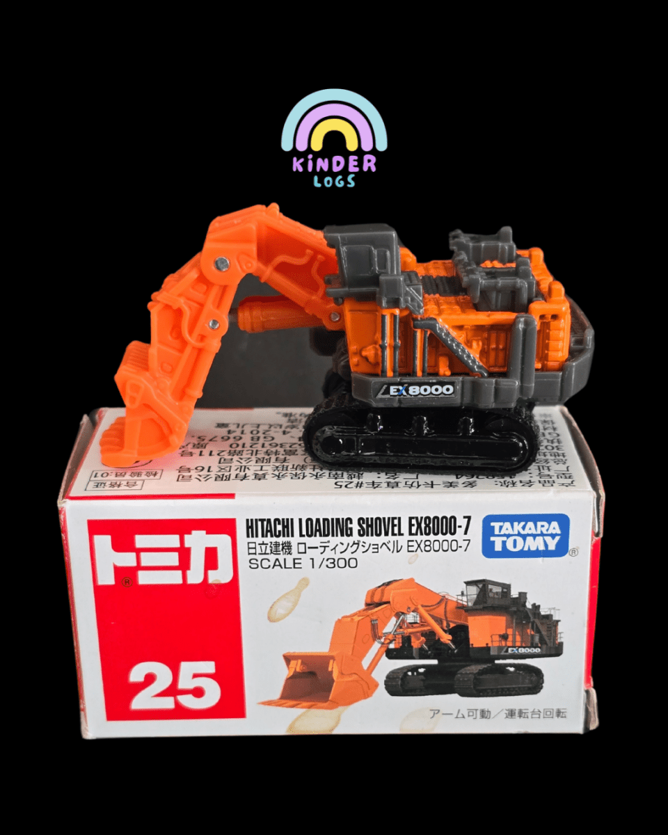Tomica Hitachi Loading Shovel EX - 8000 - 7 (Model No 25) - Open Box - Kinder Logs