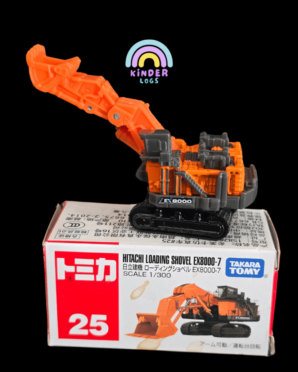 Tomica Hitachi Loading Shovel EX - 8000 - 7 (Model No 25) - Open Box - Kinder Logs