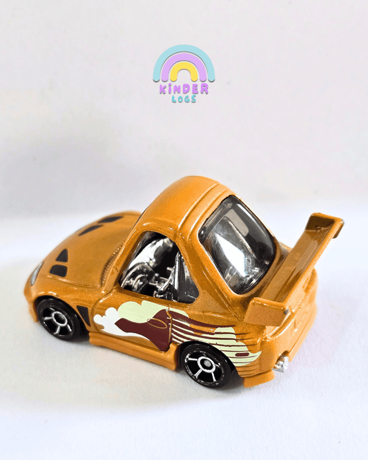 Tooned Hot Wheels 1994 Toyota Supra - Dark Orange (Used Car) - Kinder Logs