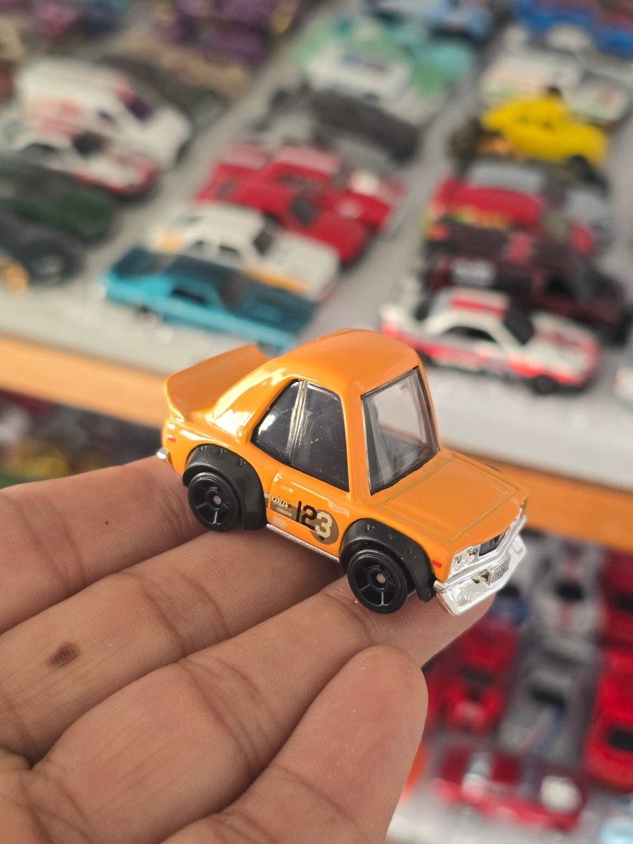 Tooned Hot Wheels Mazda RX - 3 - Orange (Uncarded) - Kinder Logs