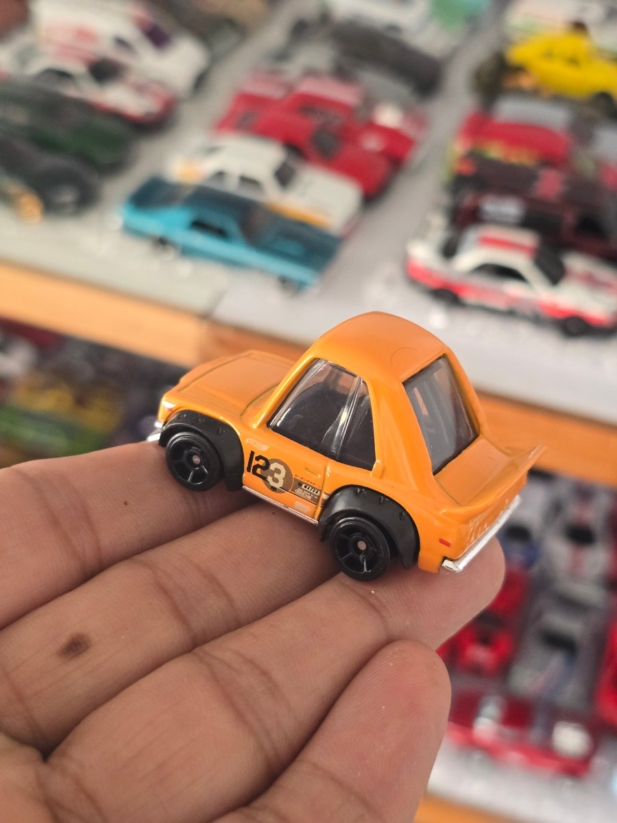 Tooned Hot Wheels Mazda RX - 3 - Orange (Uncarded) - Kinder Logs
