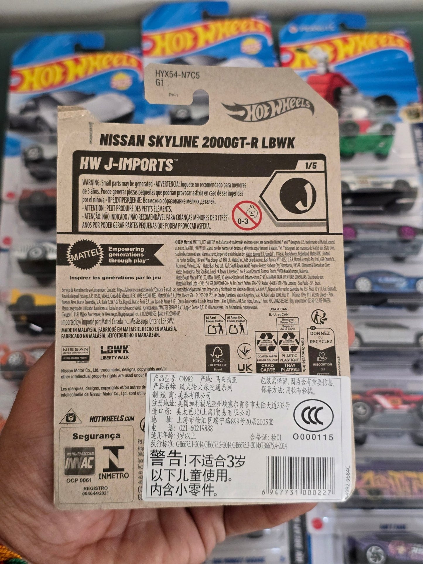 Tooned Hot Wheels Nissan Skyline 2000 GT - R LBWK (Imported) - Kinder Logs