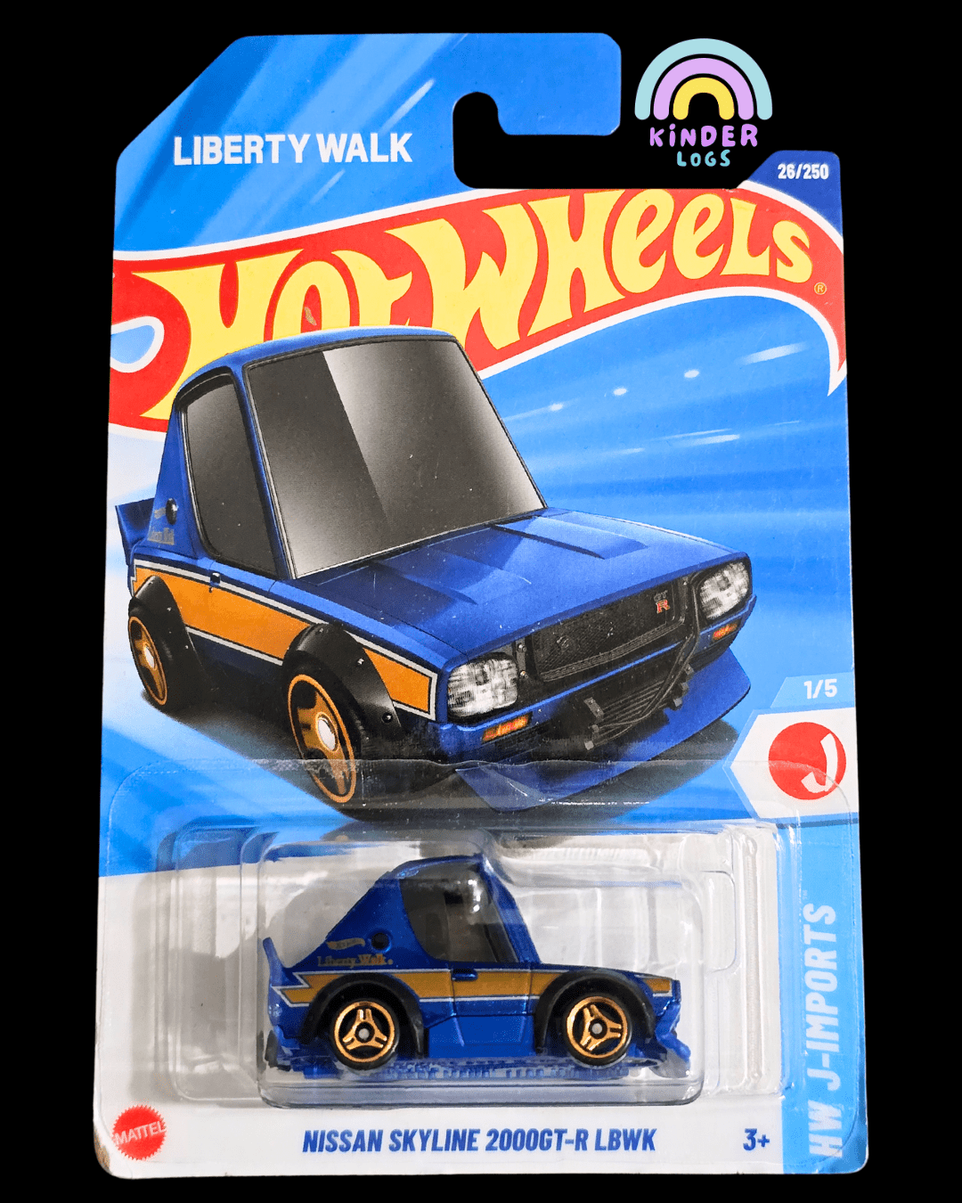 Tooned Hot Wheels Nissan Skyline 2000 GT - R LBWK (Imported) - Kinder Logs