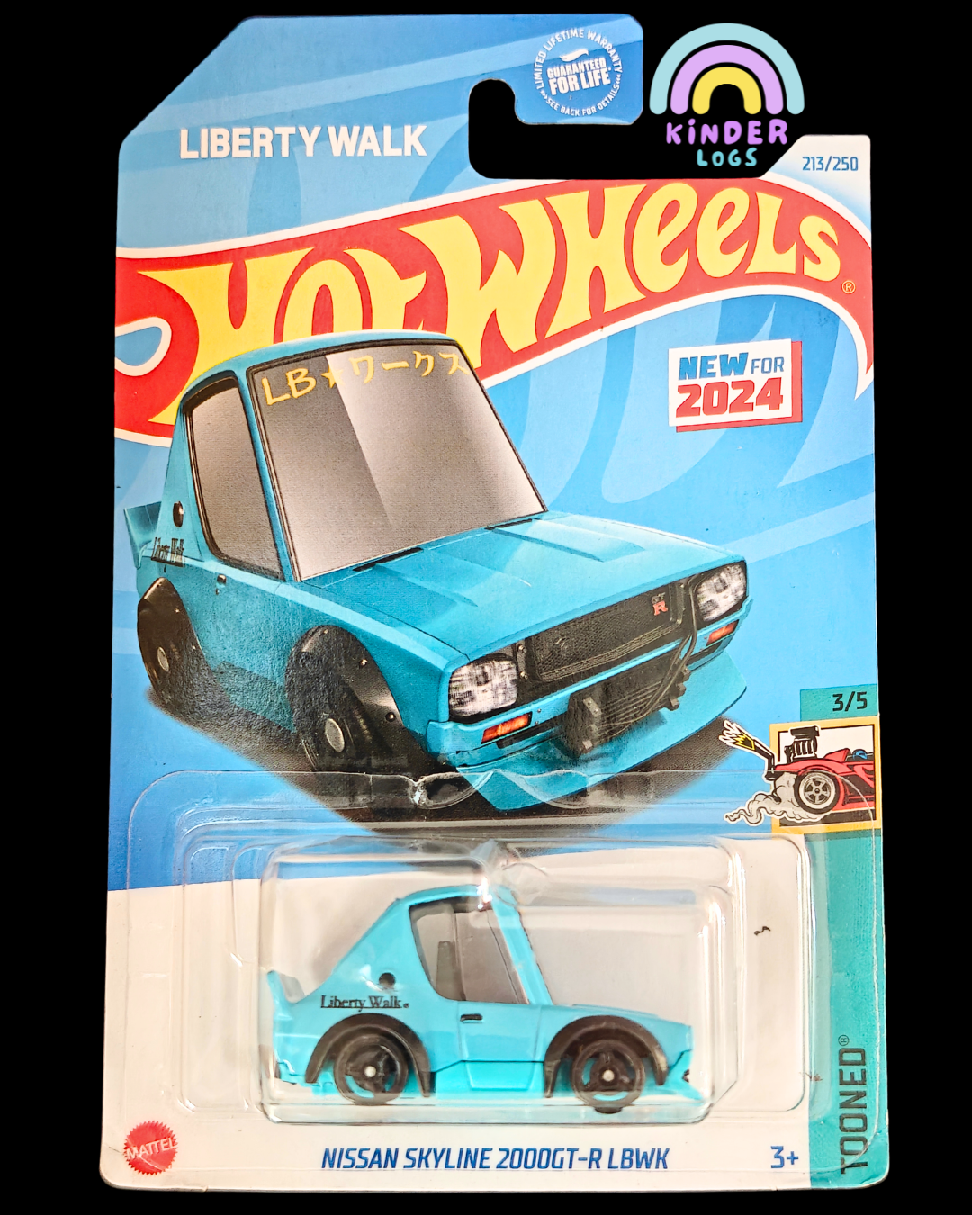 Tooned Hot Wheels Nissan Skyline 2000 GT - R Liberty Walk (Imported) - Kinder Logs