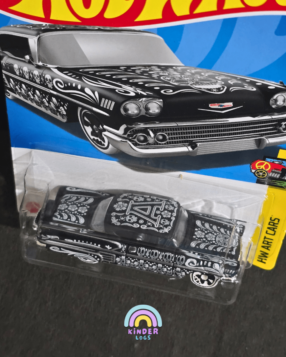 Treasure Hunt Hot Wheels 1958 Chevy Impala (Imported) - Kinder Logs