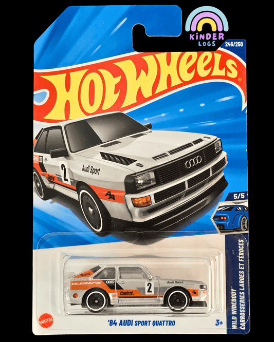 Treasure Hunt Hot Wheels 1984 Audi Sport Quattro (Carded TH) - Kinder Logs