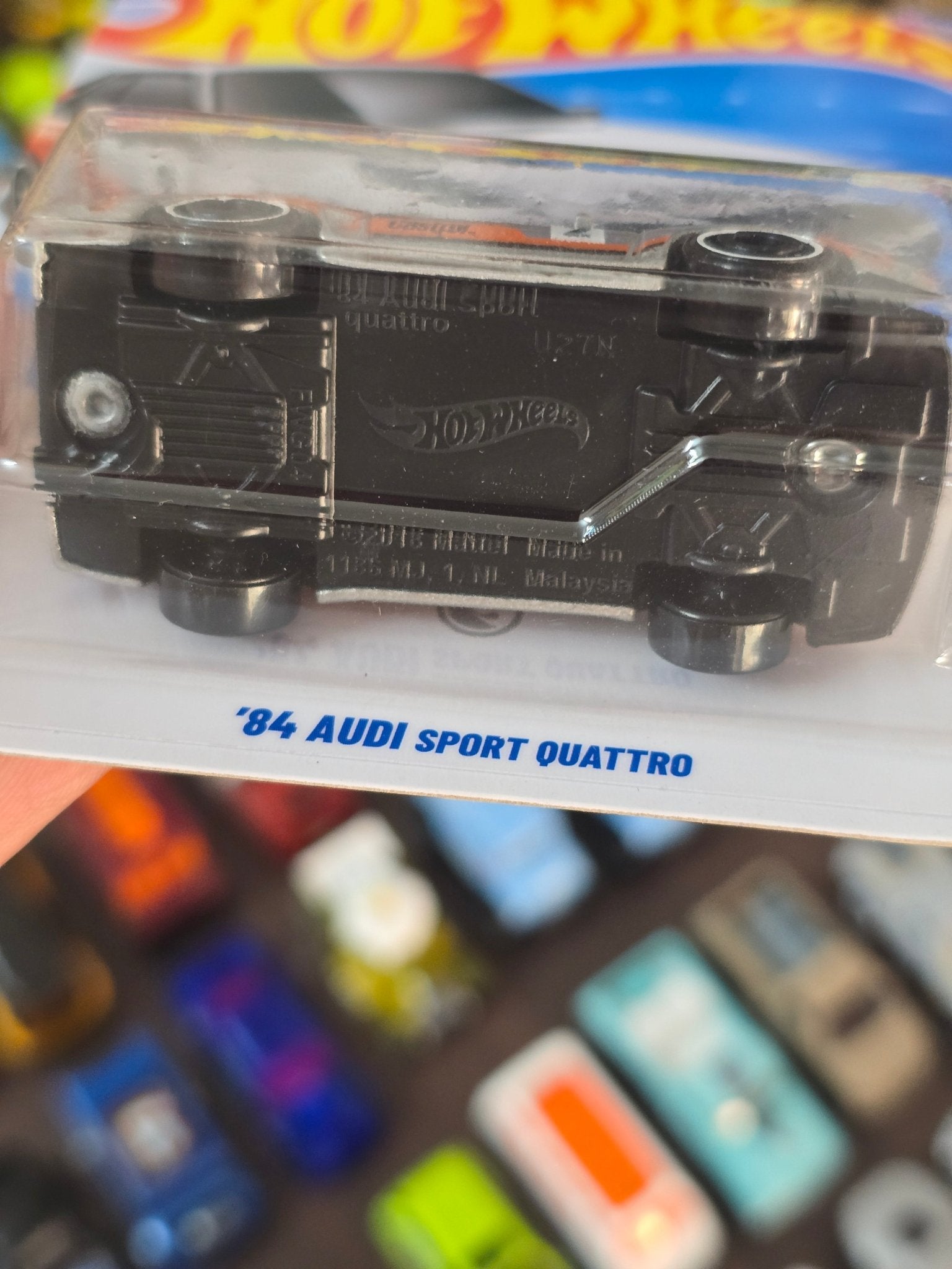Treasure Hunt Hot Wheels 1984 Audi Sport Quattro (Carded TH) - Kinder Logs
