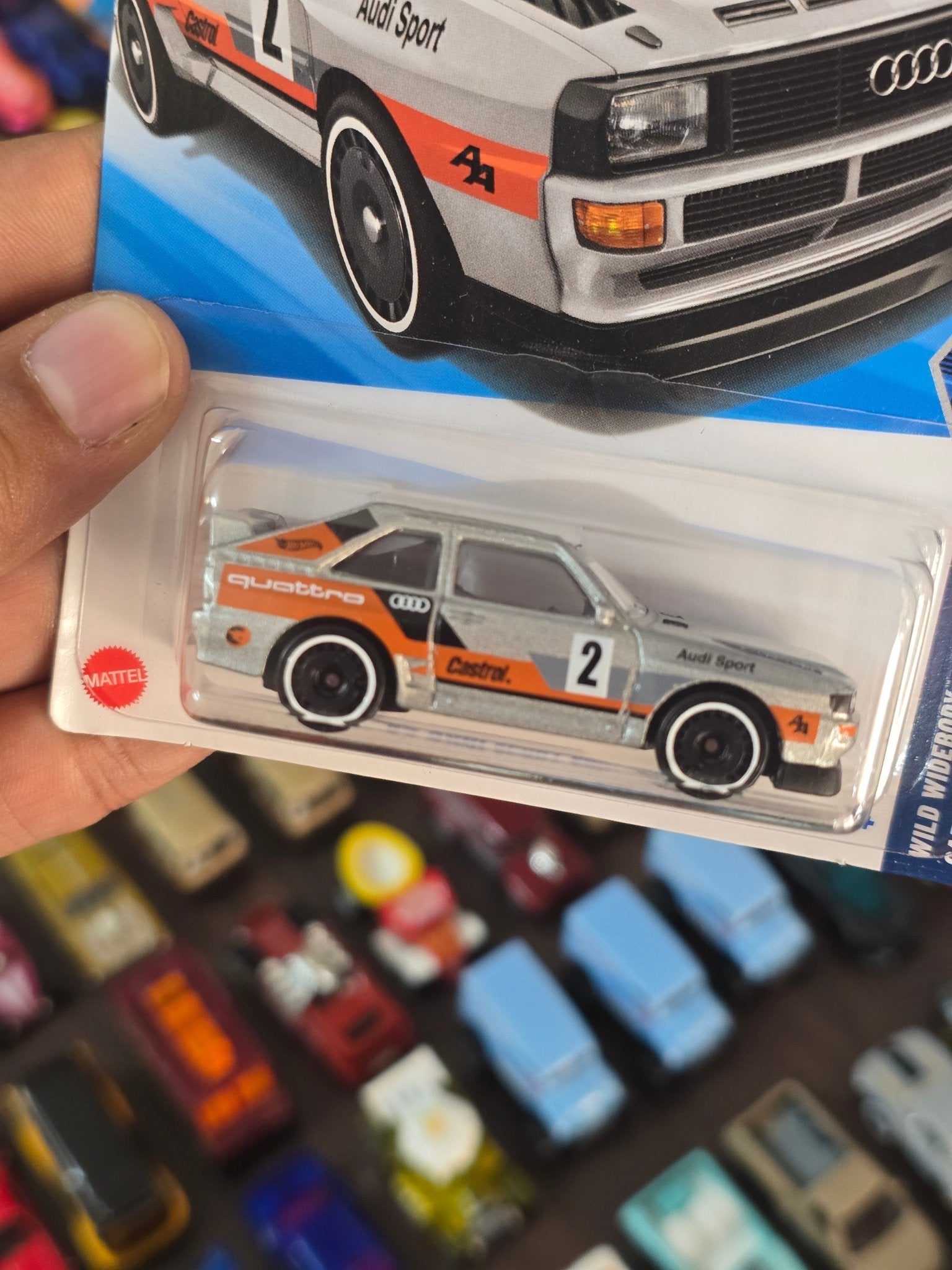 Treasure Hunt Hot Wheels 1984 Audi Sport Quattro (Carded TH) - Kinder Logs