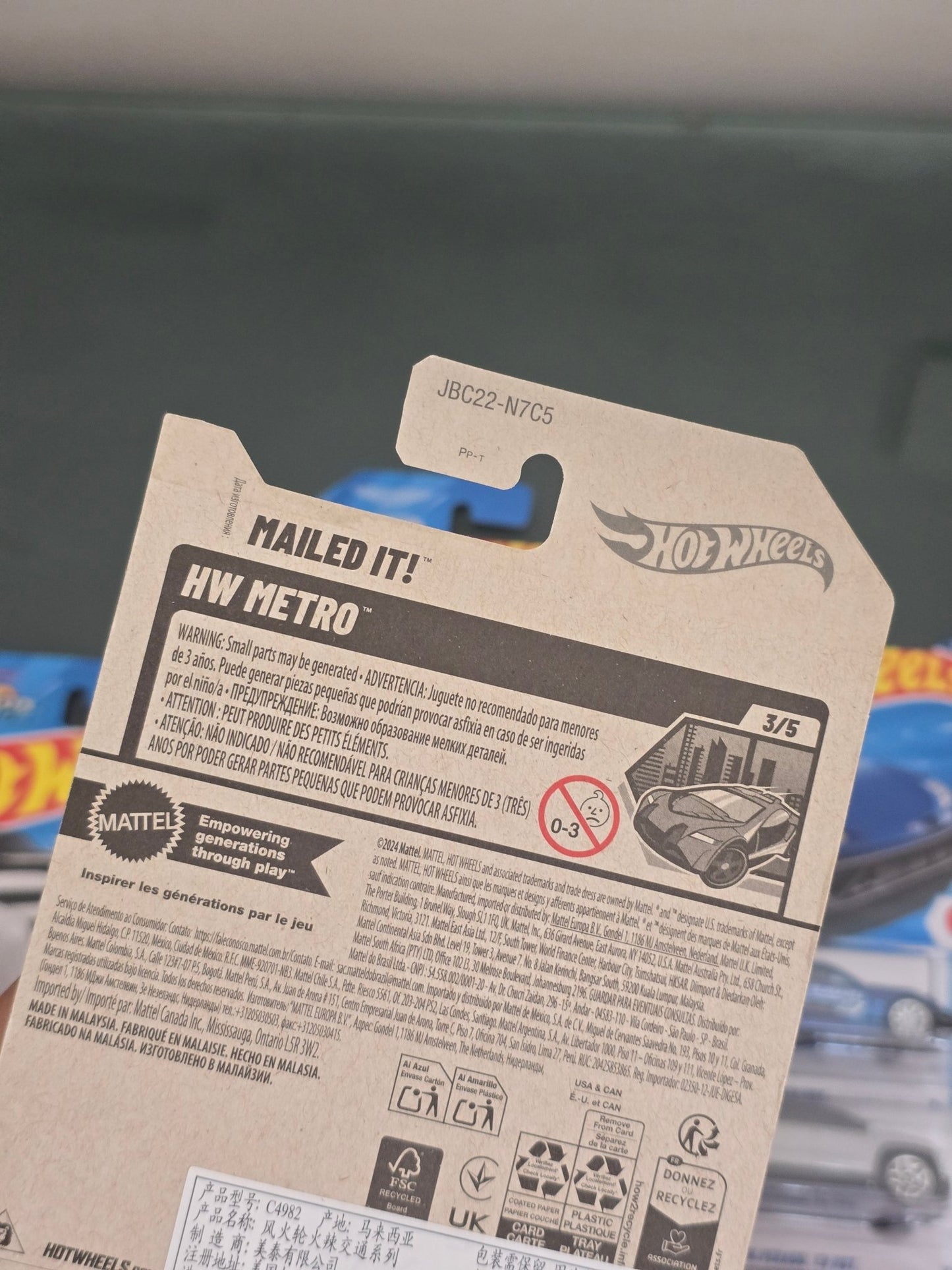 Treasure Hunt Hot Wheels Mailed It! (Imported) - Kinder Logs