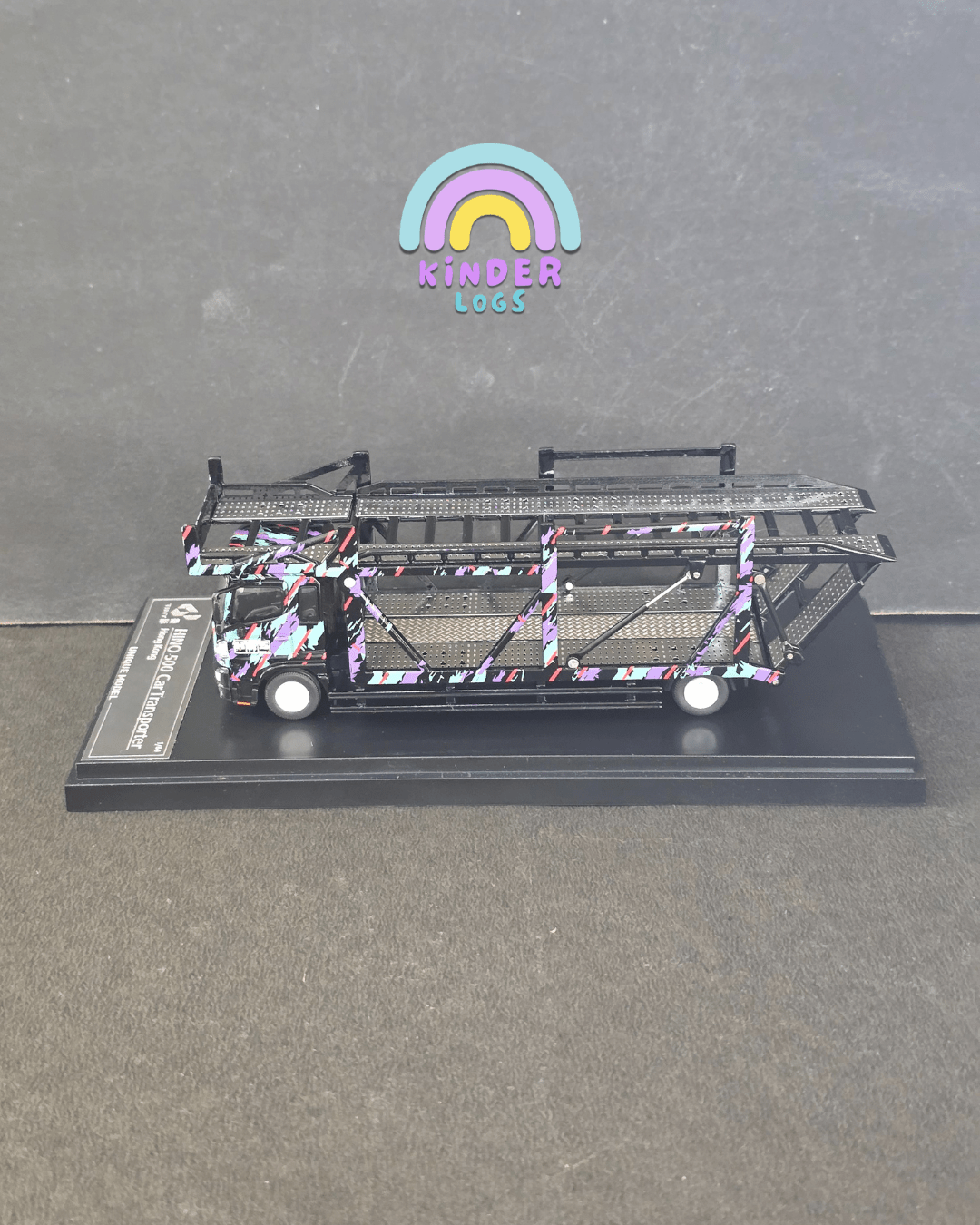 Unique Model x Tiny HKS HINO 500 Car Transporter (Pre - Owned) - Kinder Logs