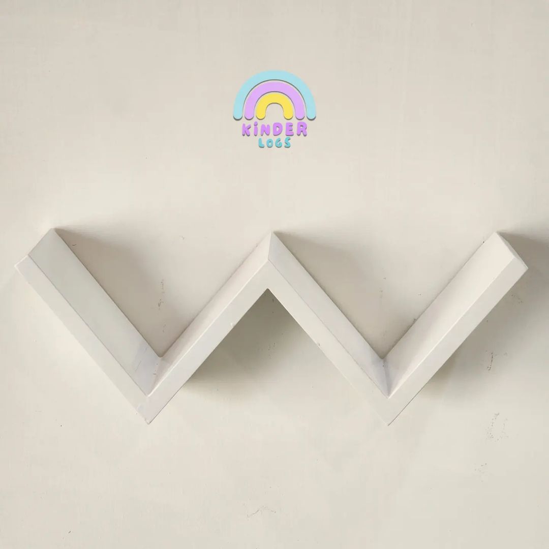 W Alphabet Wall - Hanging Book Shelf - Kinder Logs