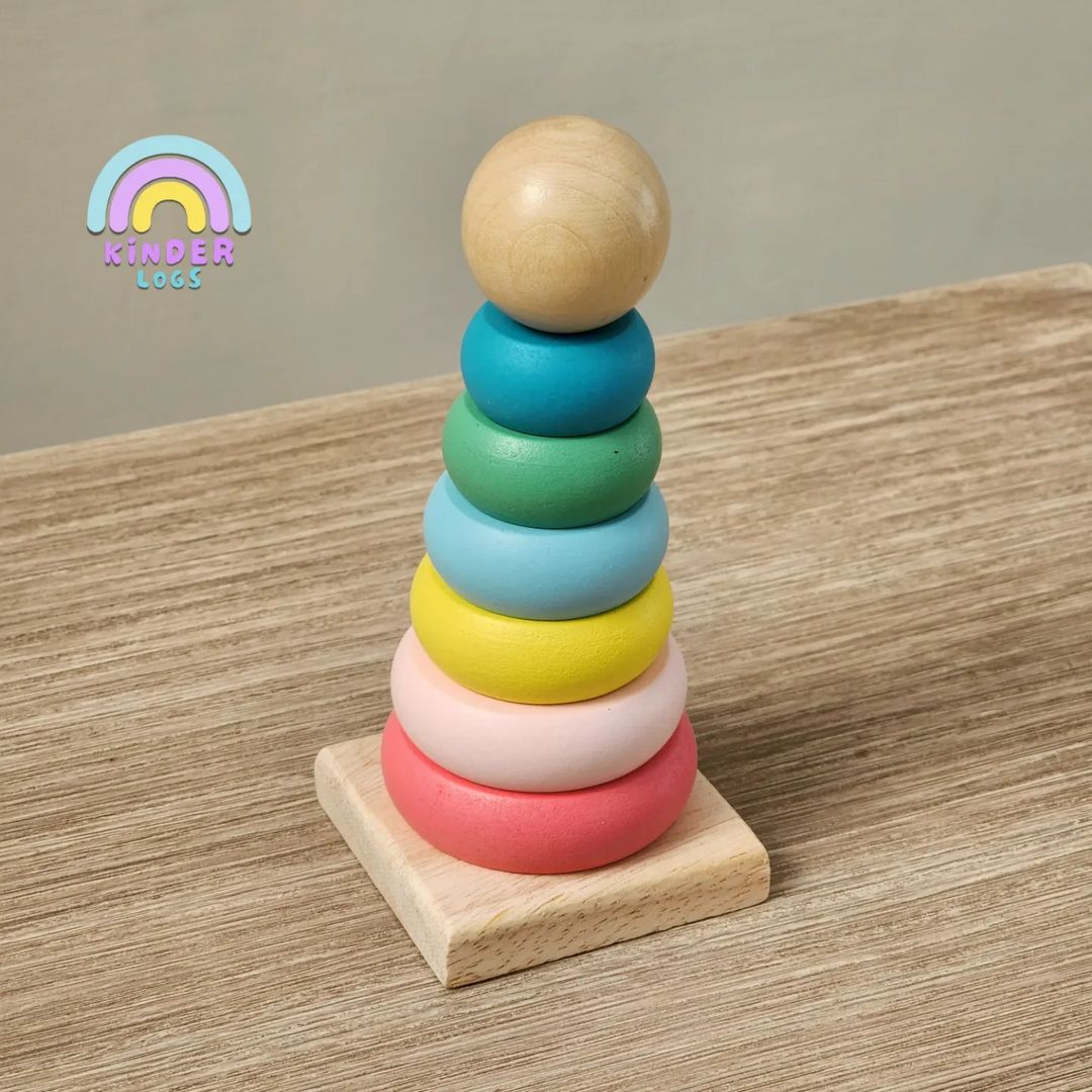 Wooden Stacker Toy By Kinder Logs - Kinder Logs