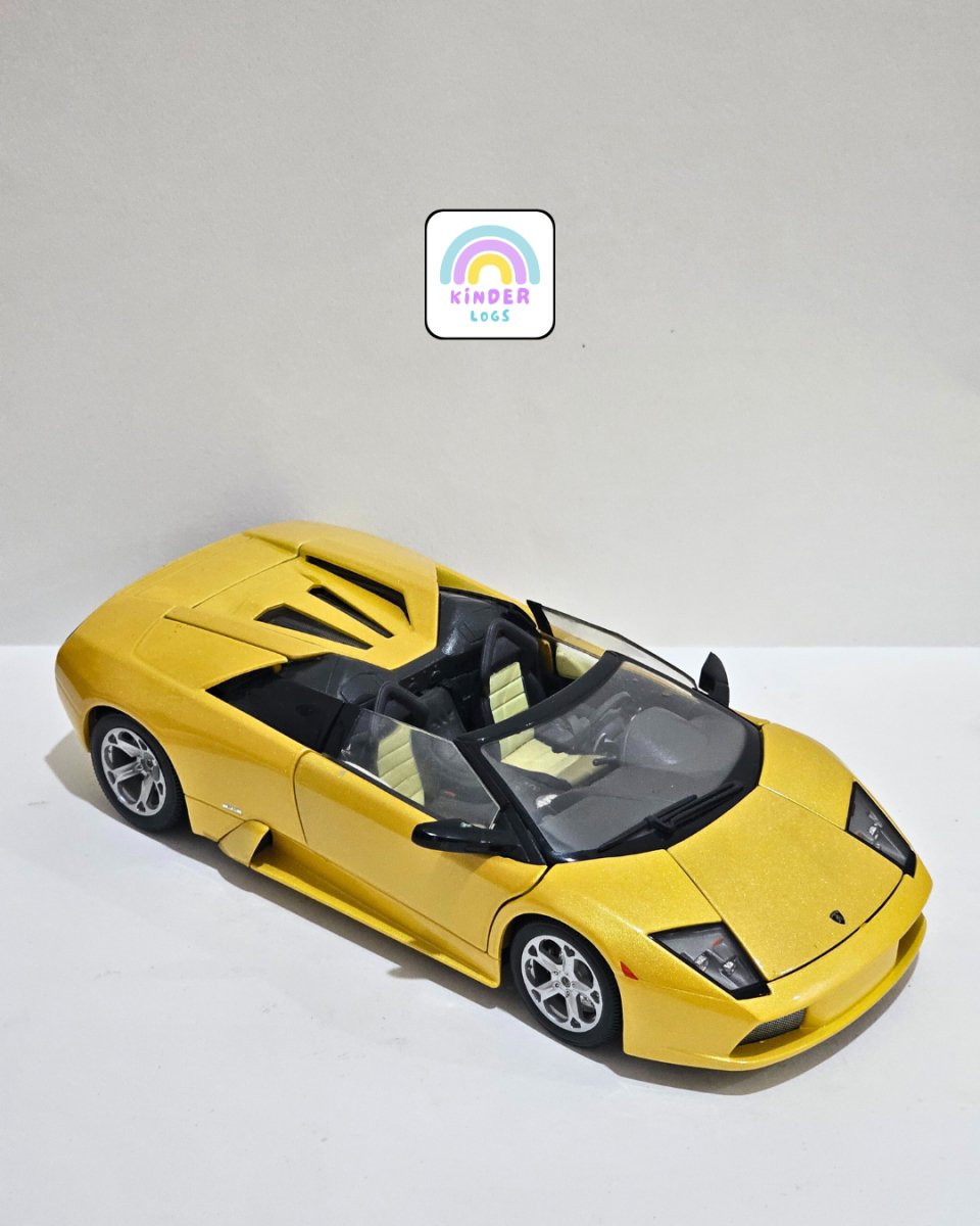 1:18 Bburago Lamborghini Murcielago Roadster - Yellow Color (Pre - Owned) - Kinder Logs