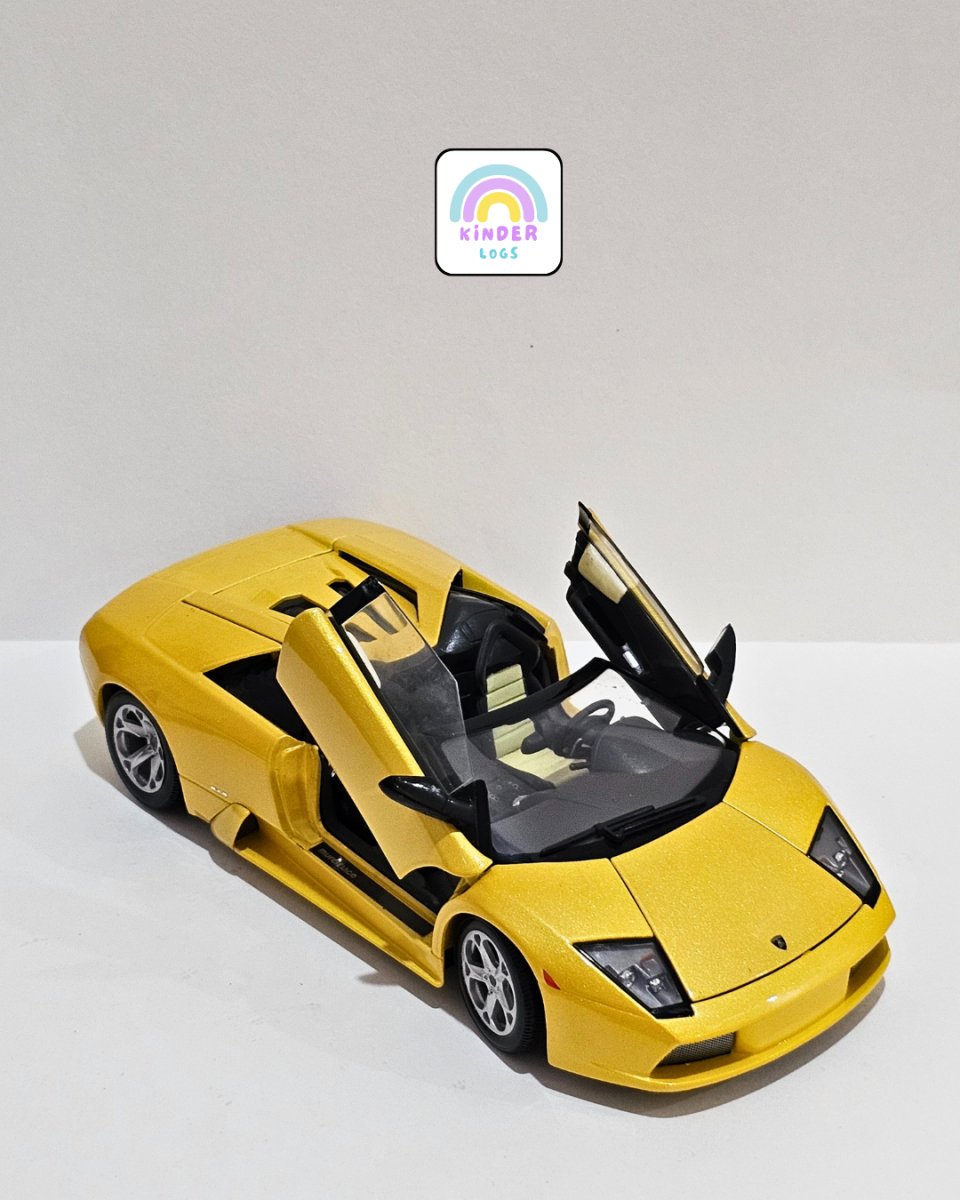 1:18 Bburago Lamborghini Murcielago Roadster - Yellow Color (Pre - Owned) - Kinder Logs