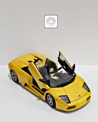 1:18 Bburago Lamborghini Murcielago Roadster - Yellow Color (Pre - Owned) - Kinder Logs