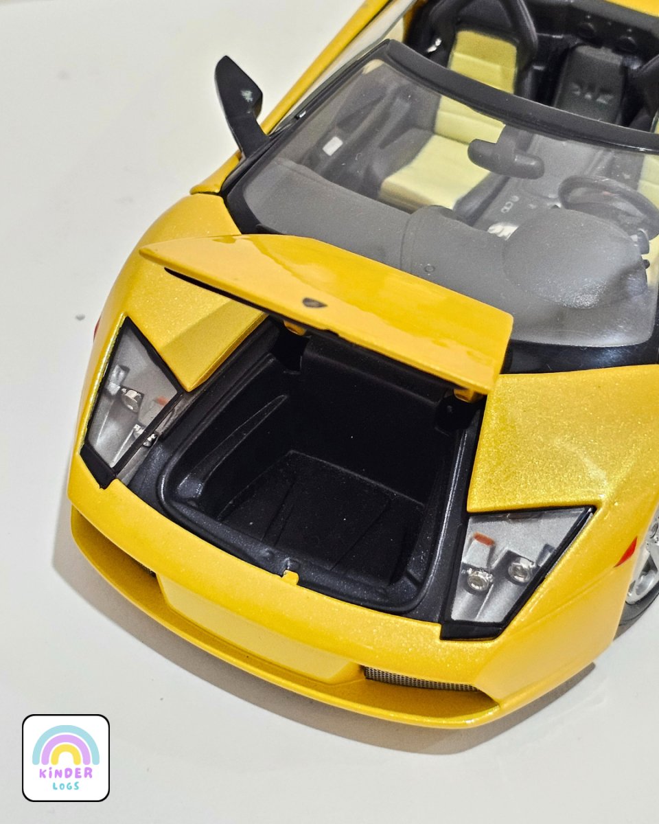 1:18 Bburago Lamborghini Murcielago Roadster - Yellow Color (Pre - Owned) - Kinder Logs