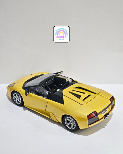 1:18 Bburago Lamborghini Murcielago Roadster - Yellow Color (Pre - Owned) - Kinder Logs