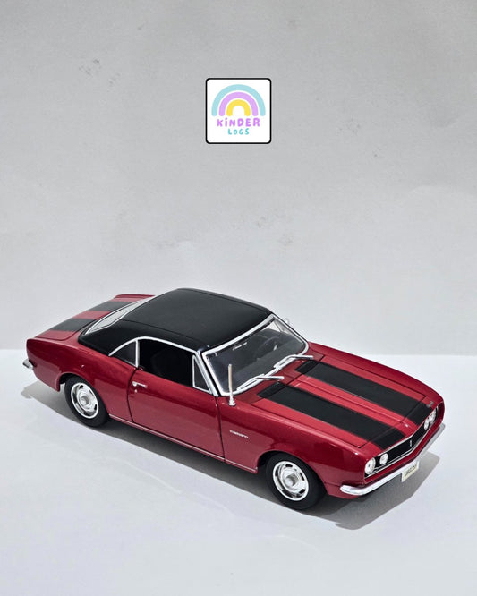 1:18 Maisto 1967 Chevrolet Camaro Z/28 - Red Color (Pre - Owned) - Kinder Logs