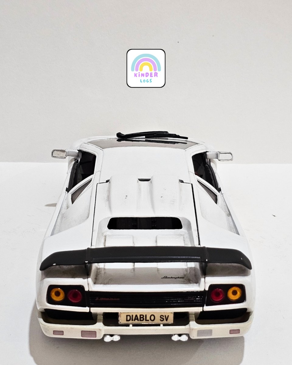 1:18 Maisto Lamborghini Diablo SV - White Color (Pre - Owned) - Kinder Logs