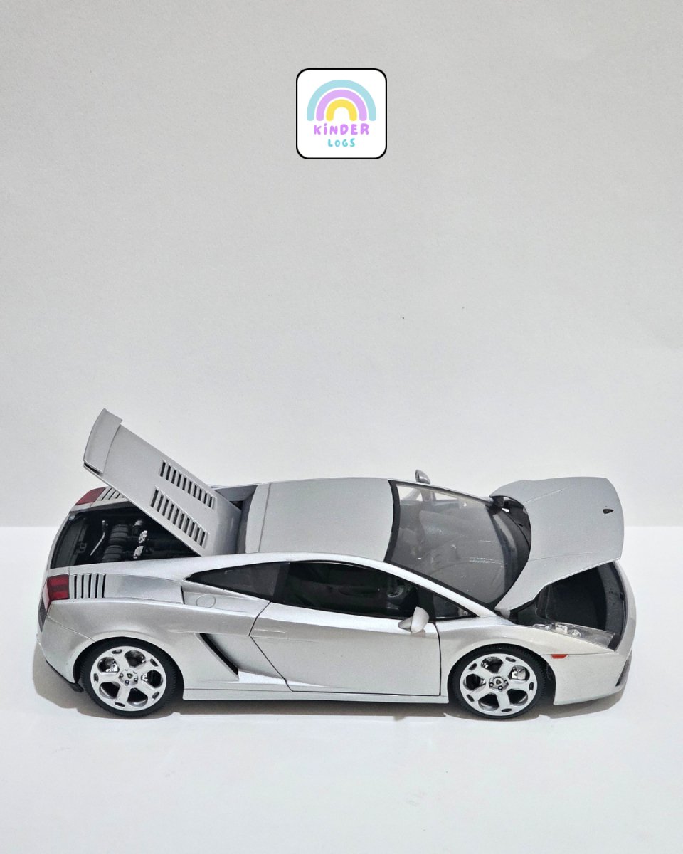 1:18 Maisto Lamborghini Gallardo - Silver Color (Pre - Owned) - Kinder Logs