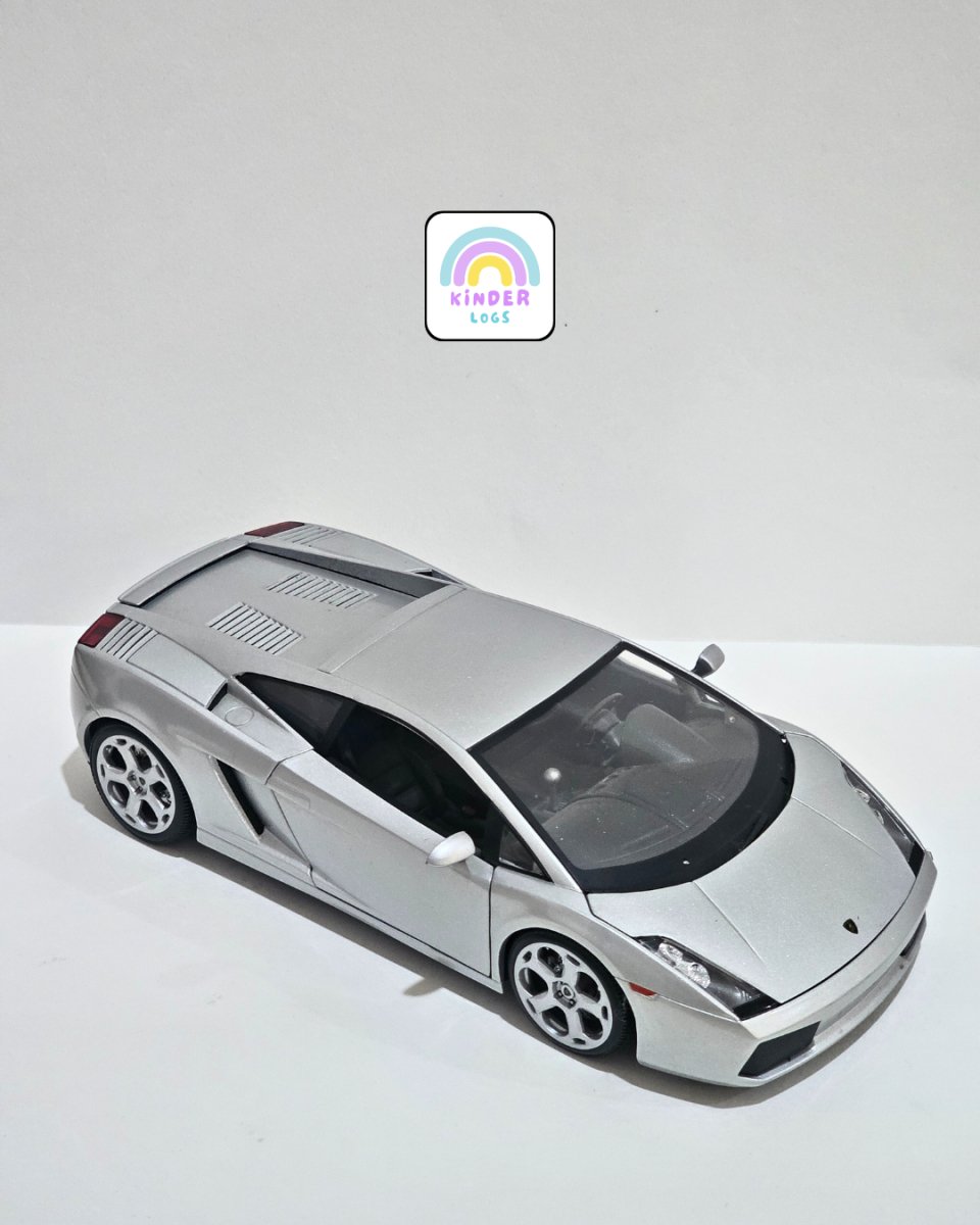 1:18 Maisto Lamborghini Gallardo - Silver Color (Pre - Owned) - Kinder Logs