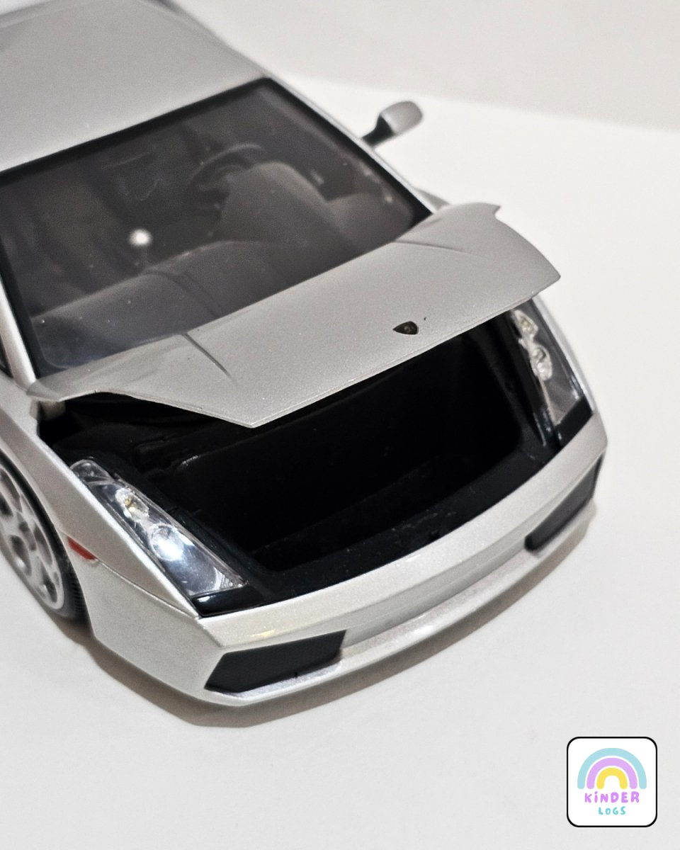 1:18 Maisto Lamborghini Gallardo - Silver Color (Pre - Owned) - Kinder Logs