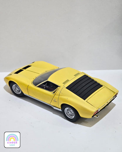 1:18 Welly Lamborghini Miura P400 SV - Yellow Color (Pre - Owned) - Kinder Logs