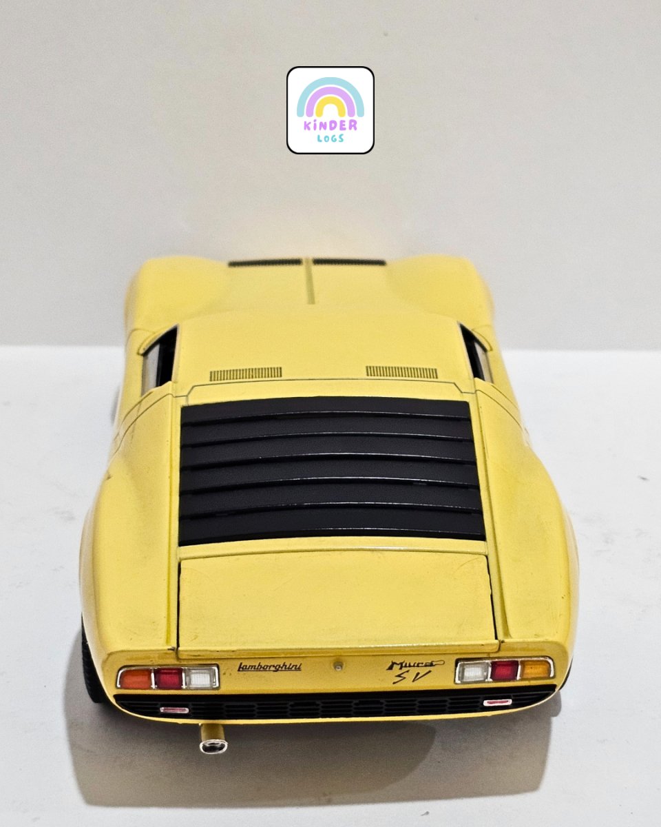 1:18 Welly Lamborghini Miura P400 SV - Yellow Color (Pre - Owned) - Kinder Logs