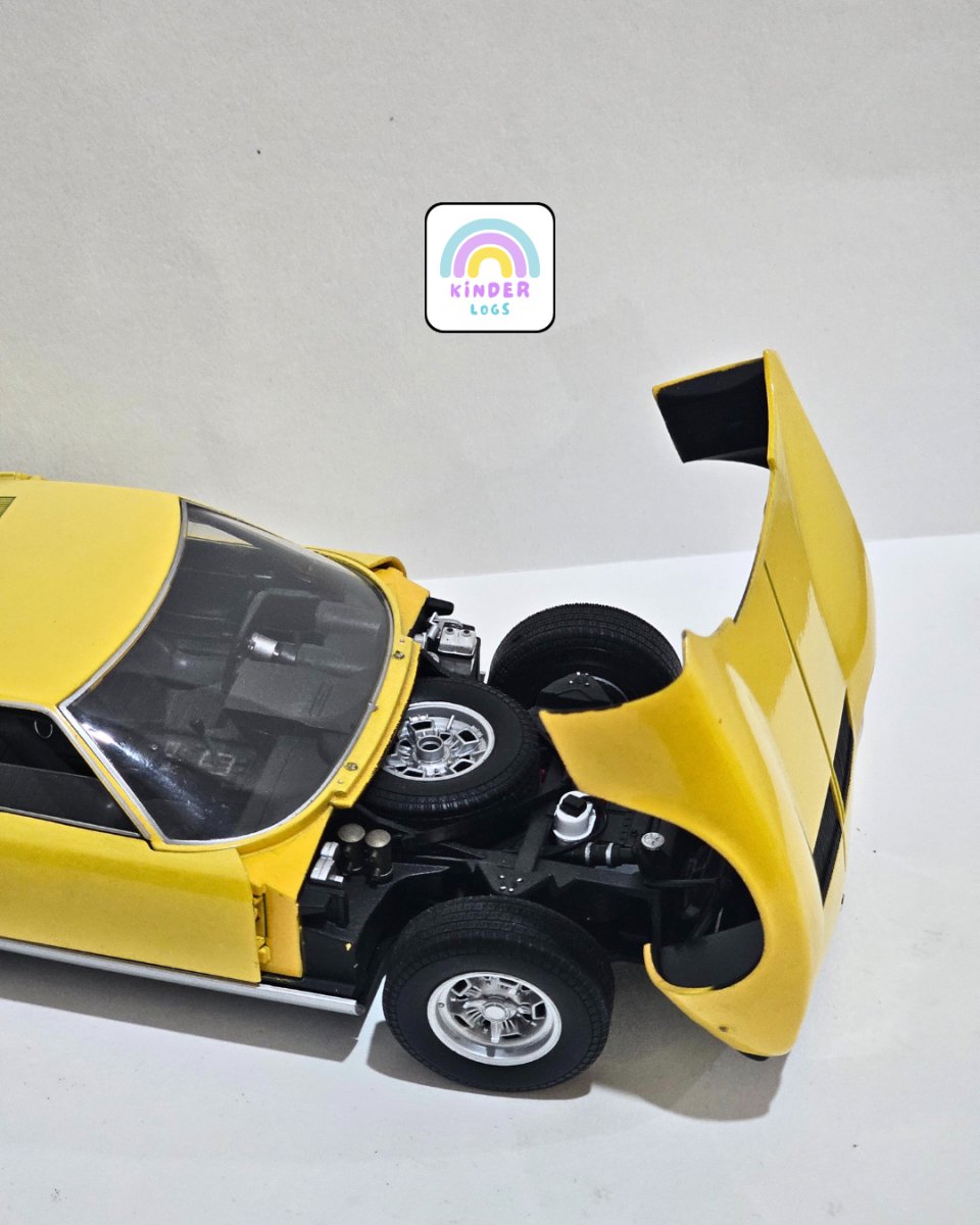 1:18 Welly Lamborghini Miura P400 SV - Yellow Color (Pre - Owned) - Kinder Logs