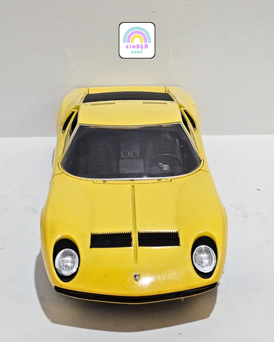 1:18 Welly Lamborghini Miura P400 SV - Yellow Color (Pre - Owned) - Kinder Logs