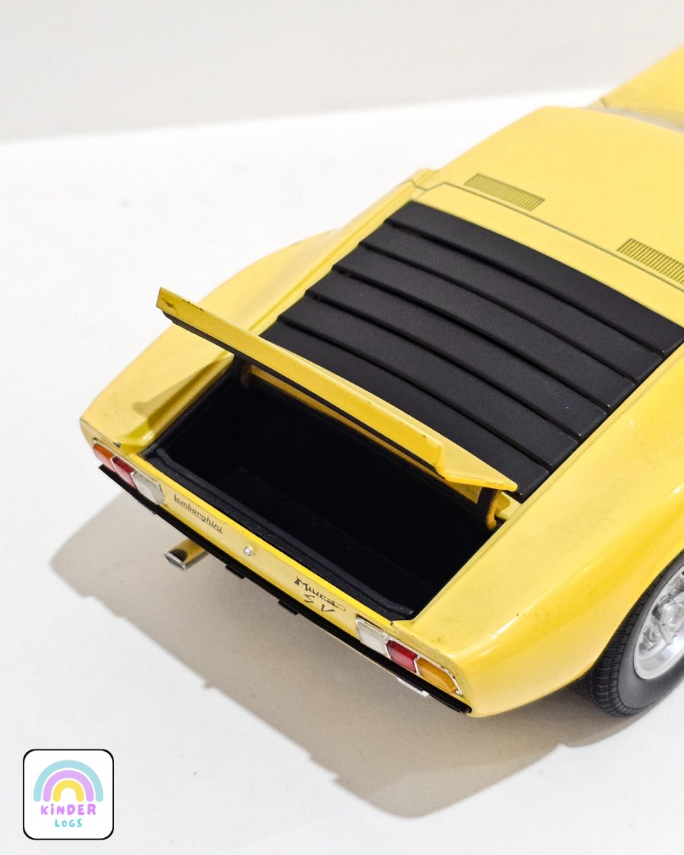 1:18 Welly Lamborghini Miura P400 SV - Yellow Color (Pre - Owned) - Kinder Logs