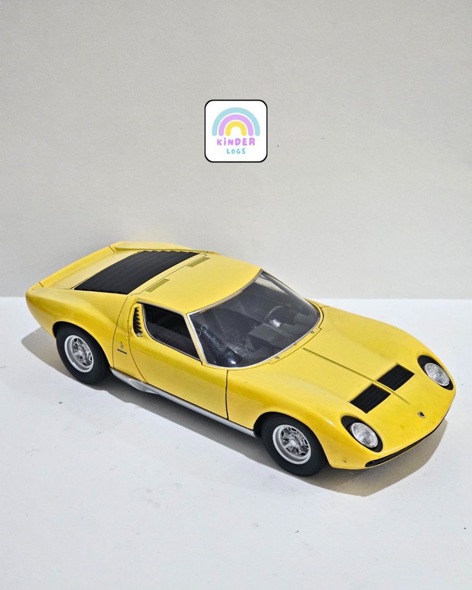 1:18 Welly Lamborghini Miura P400 SV - Yellow Color (Pre - Owned) - Kinder Logs