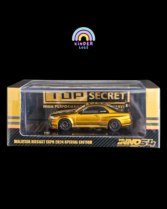 Inno64 Nissan Skyline GT-R (R34) Top Secret (Gold)