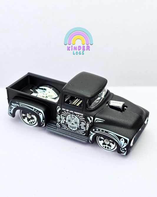 Hot Wheels Custom 1956 Ford Truck - Matte Black (Uncarded - New)