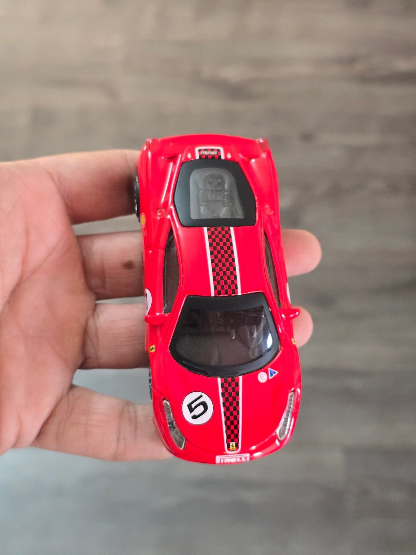 1:43 Bburago Ferrari 458 Challenge - Red (Uncarded - New) - Kinder Logs