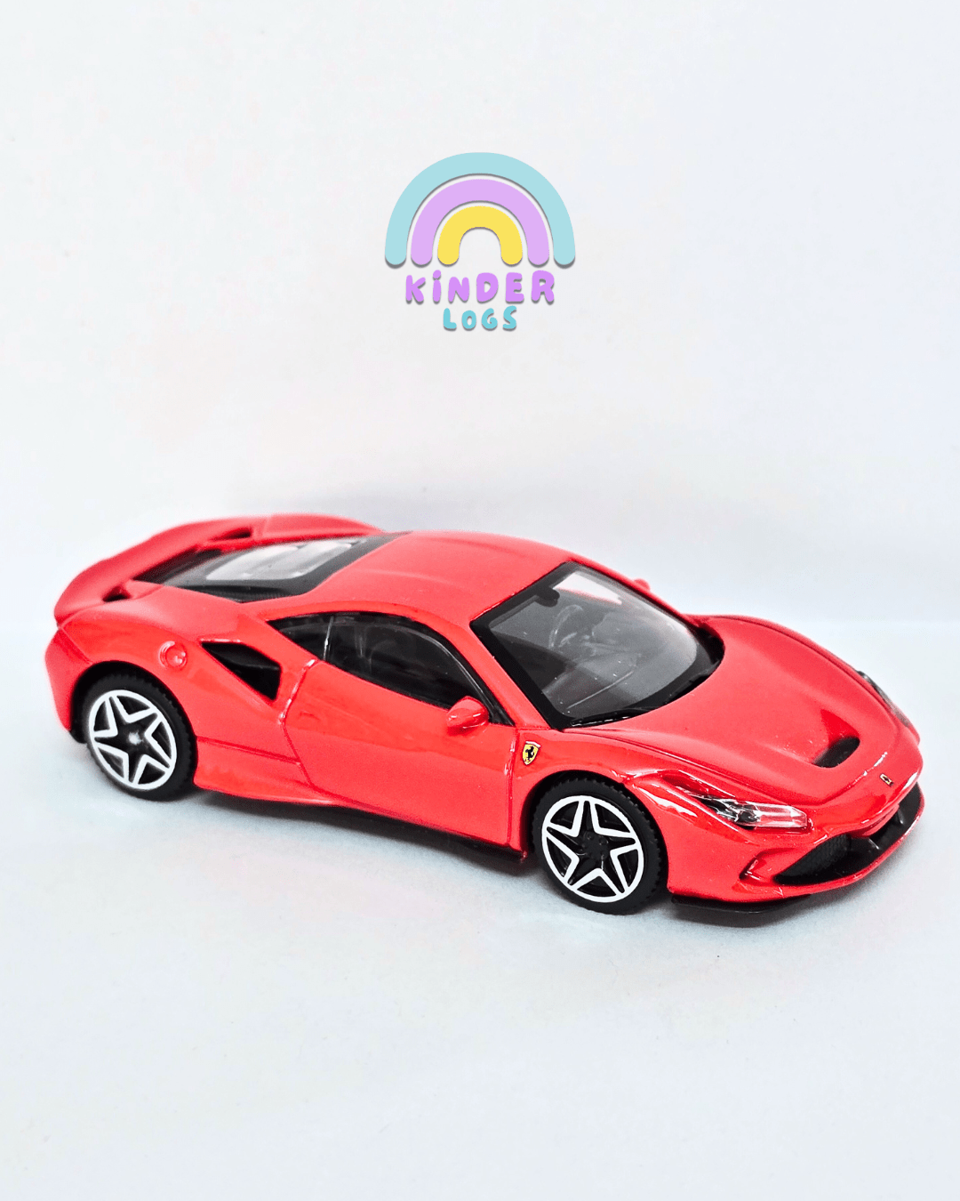 1:43 Bburago Ferrari F8 Tributo - Red (Uncarded - New) - Kinder Logs