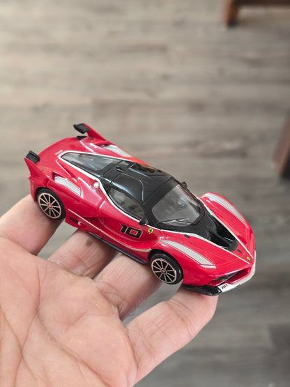 1:43 Bburago Ferrari FXX K Number 10 - Red (Uncarded - New) - Kinder Logs
