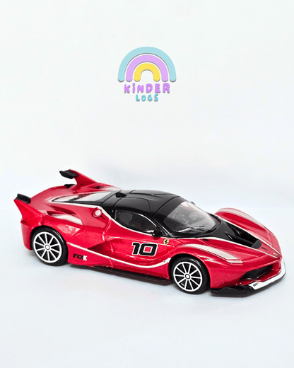 1:43 Bburago Ferrari FXX K Number 10 - Red (Uncarded - New) - Kinder Logs